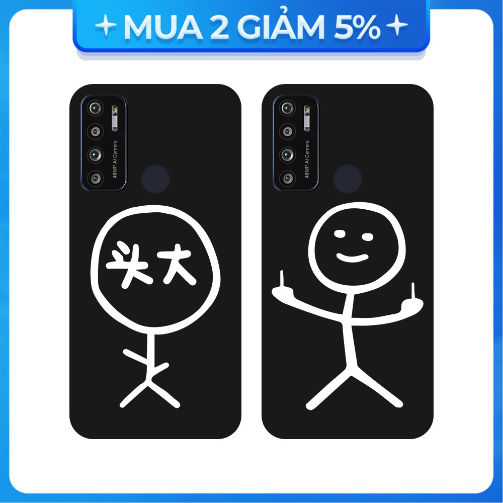 Ốp lưng Vsmart Joy 3/Joy 4/Active 3/Bee 3/Live/...dẻo đen hình Người que BST3