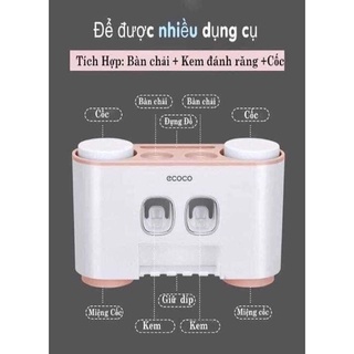 Bộ nhả kem đánh răng tự động kèm 4cốc