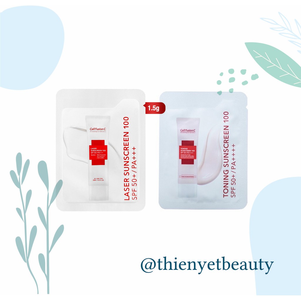 Mẫu dùng thử chăm sóc da nhiều hãng