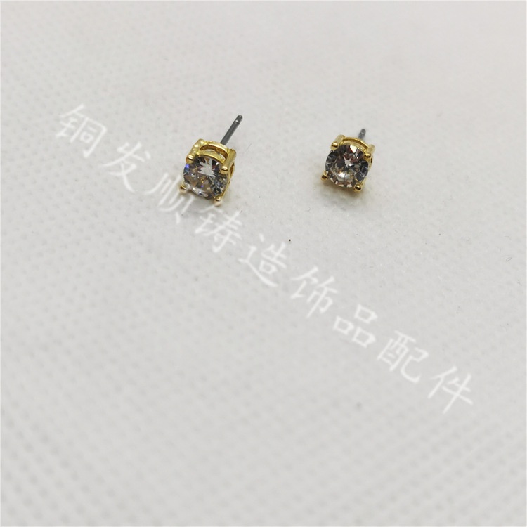 Khuyên Tai Đính Đá Zircon Nhỏ Nhắn Dễ Thương Thời Trang Cho Nữ