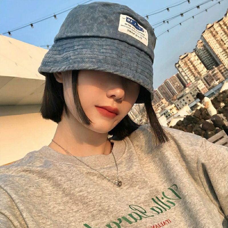 Nón Tai Bèo Chống Nắng Phong Cách Cao Bồi Nhật Bản In Chữ Thời Trang Xuân Hè Cho Nữ
