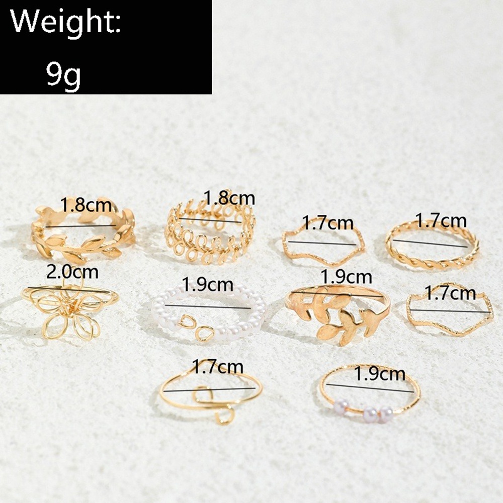 Set 10 Nhẫn Đeo Tay Phong Cách Boho Thời Trang Yanqueens