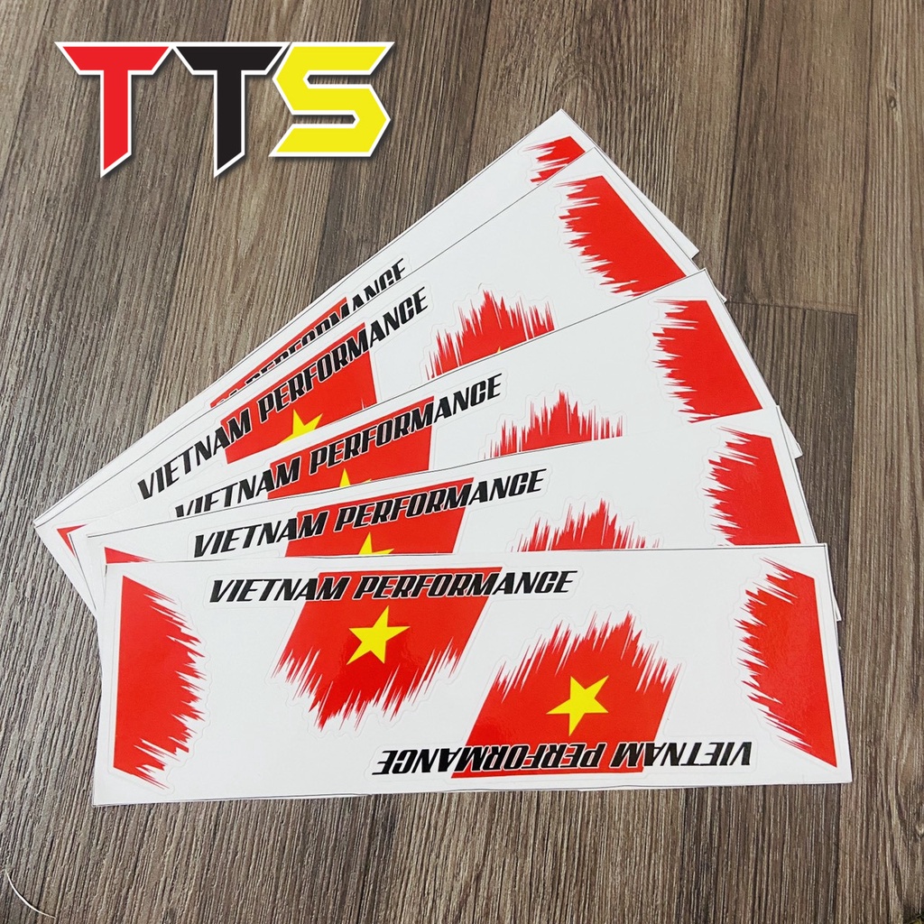Bộ tem cờ dán trang trí xe máy chủ đề VIỆT NAM dán trang trí xe máy xinh lung linh