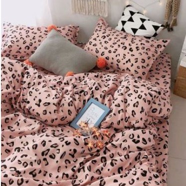 Bộ vỏ chăn ga gối cotton poly mẫu lá tre mới