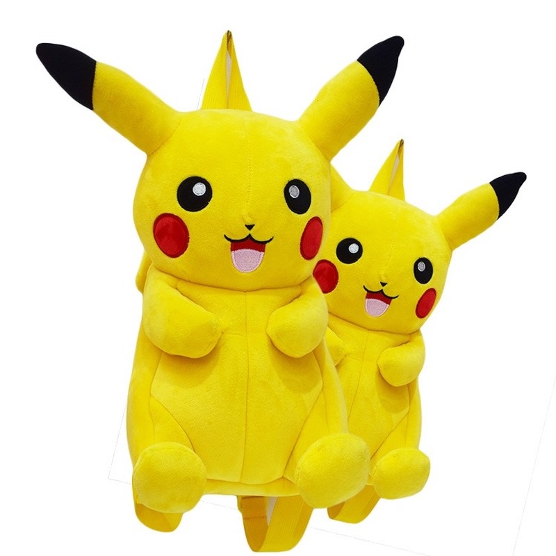 Balo Đi Học Hình Pikachu Nhồi Bông Dễ Thương Cho Bé