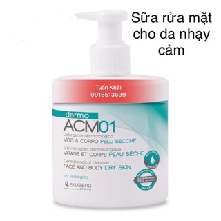 DERMO ACM01 - Sữa rửa mặt và thân thể dành cho làn da mỏng manh, nhạy cảm