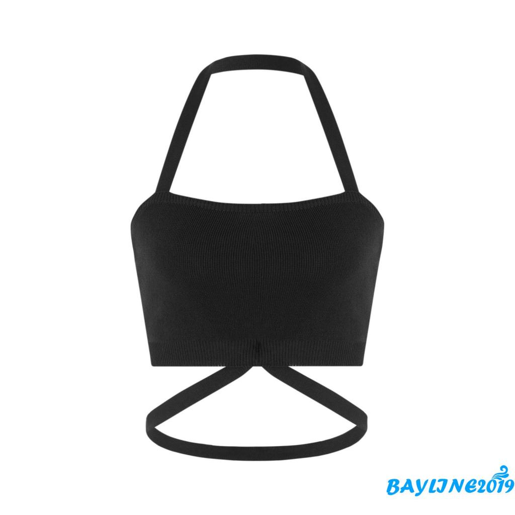 Áo Croptop Dệt Kim Hai Dây Màu Sắc Thời Trang Mùa Hè Cho Nữ