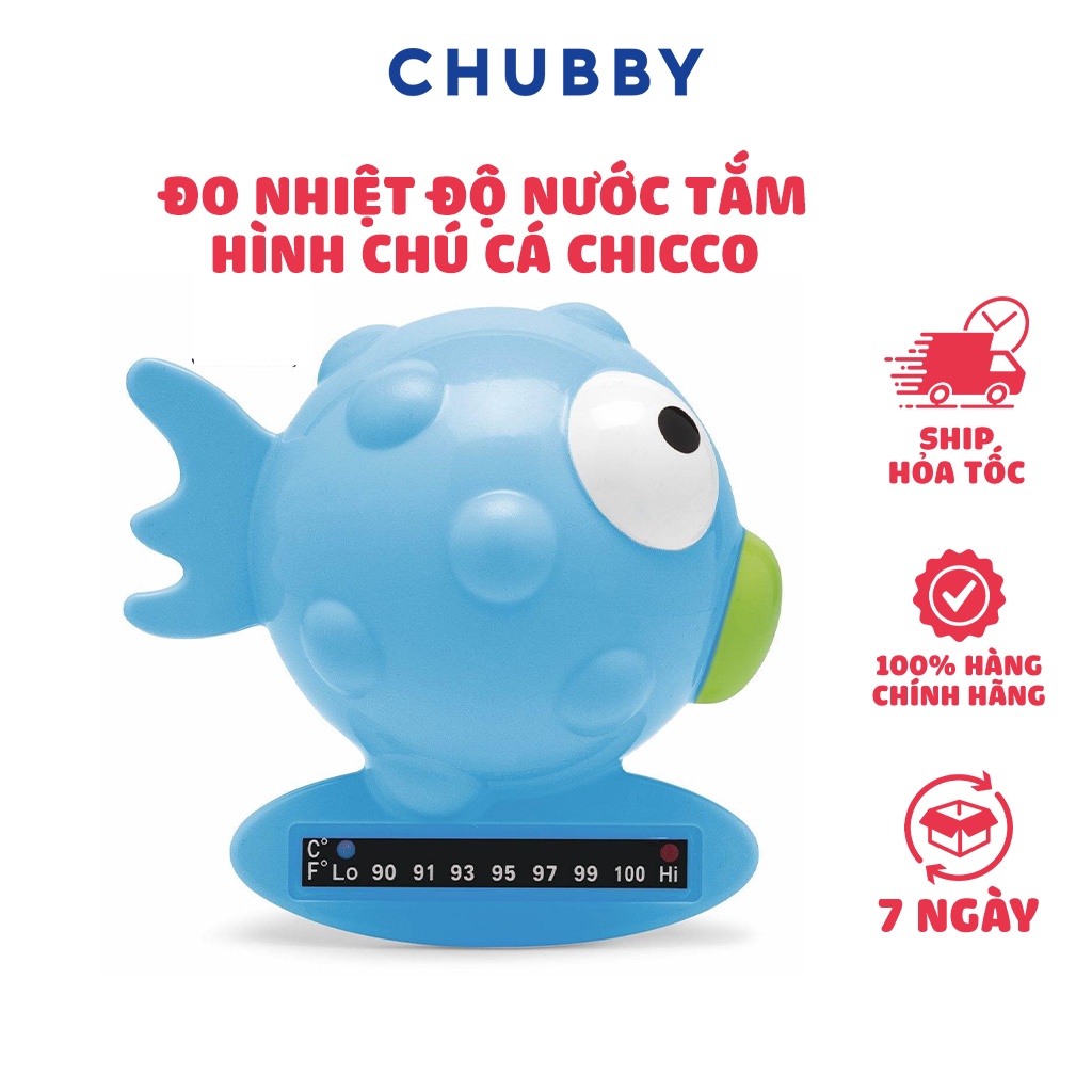 Đo Nhiệt Độ Nước Tắm Hình Chú Cá CHICCO Chất Liệu Nhựa An Toàn Có Thể Làm Đồ Chơi Cho Bé