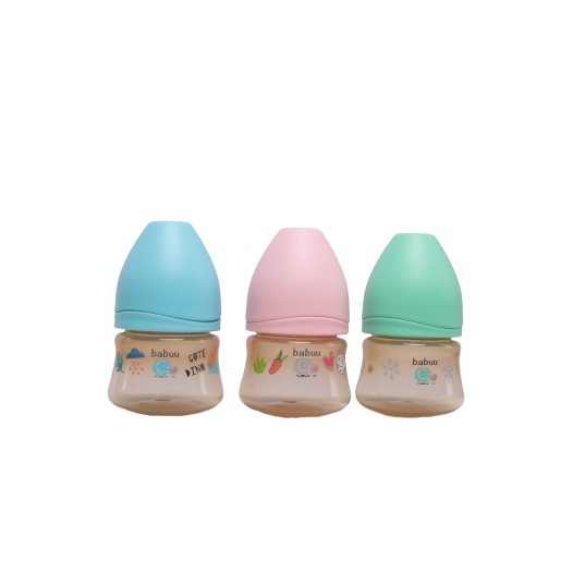 Bình sữa nắp sóng Babu Baby nhựa PPSU không chứa BPA ( tặng kèm 1 núm ti thay thế) 90ml,150ml,240ml Nhật Bản BB17930