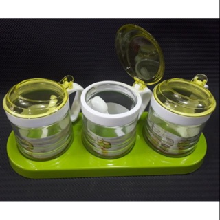 Lọ đựng gia vị bộ 3 và bộ 4 thuỷ tinh cao cấp