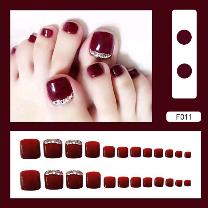 Set 24 Móng Chân Giả Thời Trang Cho Nữ