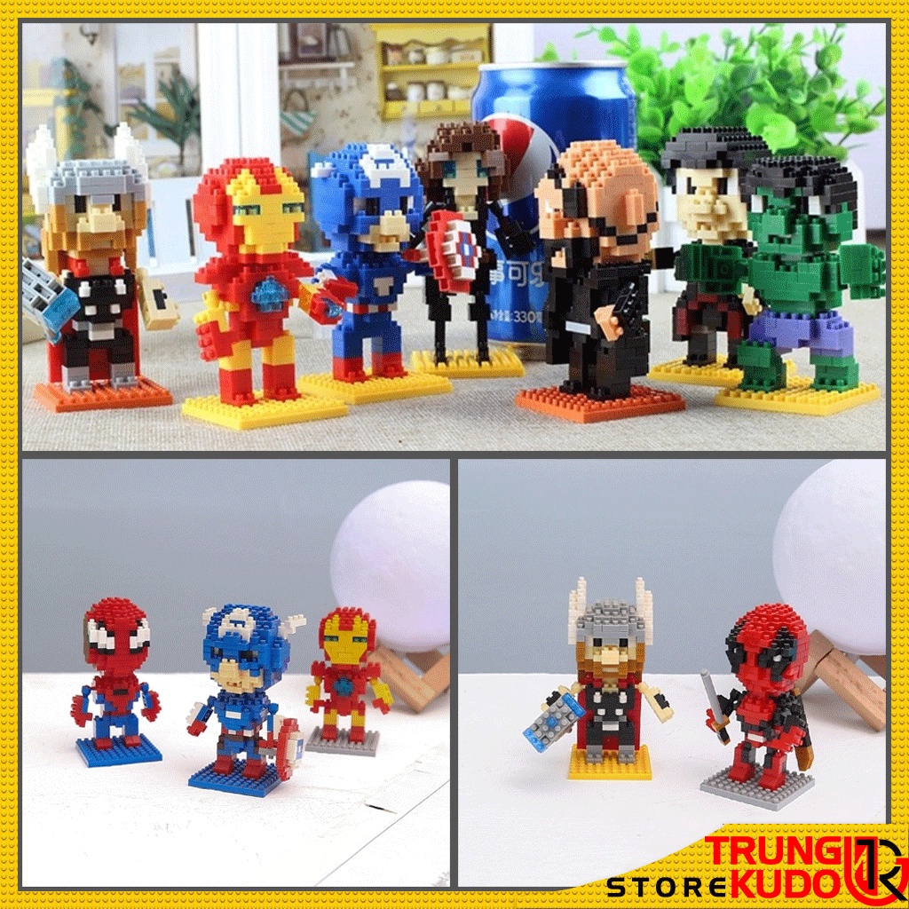Mô hình Siêu Anh Hùng dạng Đồ chơi xếp hình Siêu nhân    Mô Hình Marvel DC