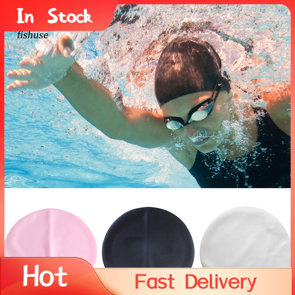 Mũ Bơi Silicone Đàn Hồi Dễ Dàng Giúp Tóc Dài