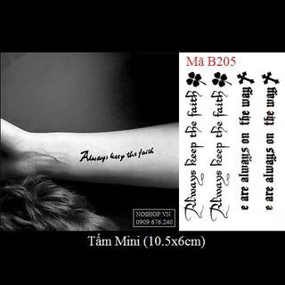 Hình xăm dán chữ B205