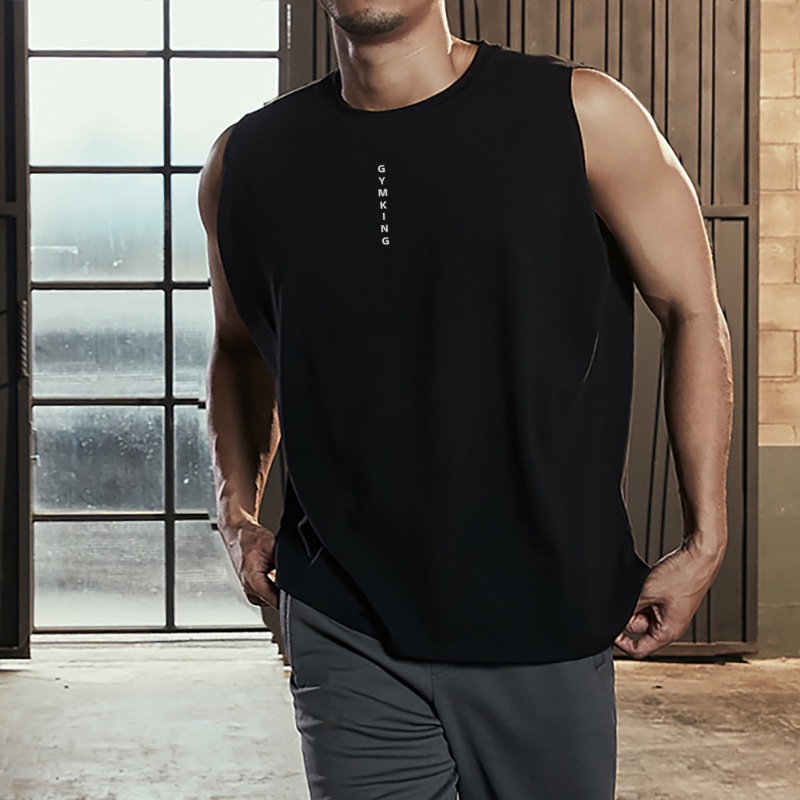 [ GYMEN ] Áo Thun Ba Lỗ Phong Cách Hàn Quốc Côtton Cao Cấp Tank Top Big Size Co Giãn Nhanh Khô Thấm Hút Mồ Hôi Tốt Form Rộng Cổ Tròn Thun Lạnh Tập Streetwear In Chuẩn Form Chạy Bộ Thể Dục Bóng Rổ Cầu Lông Combat Fashion
