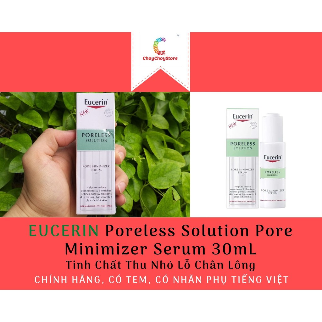 [TEM CTY] EUCERIN Poreless Solution Pore Minimizer Serum 30ml - Tinh Chất Thu Nhỏ Lỗ Chân Lông