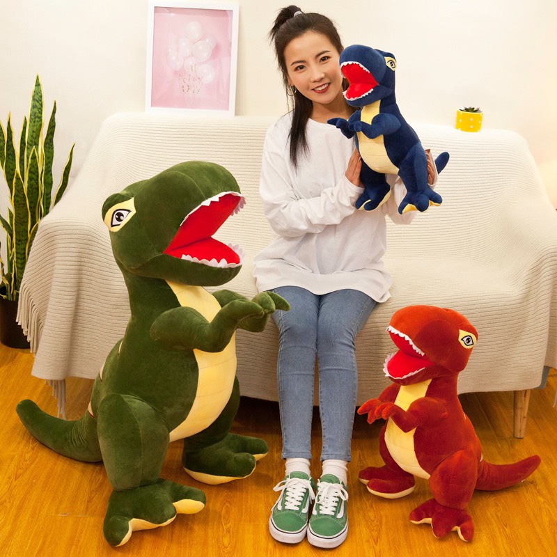 Gấu bông hình khủnh long làm quà tặng cho bé siêu đáng yêu , Gối ôm khủng long cho bé nhiều kích thước mẫu mẫu mới 2023