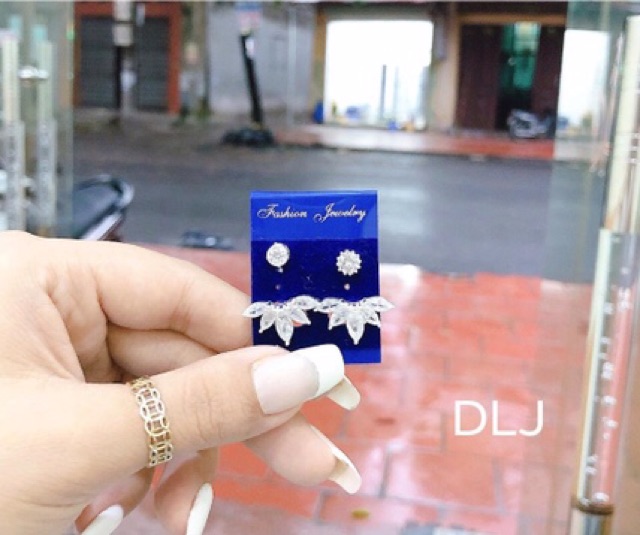 BÔNG TAI NỮ CÁ TÍNH CHUẨN BẠC TA - THJ SILVER