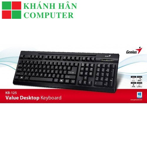 Mới Về - Bàn phím Genius KB125/KB110 (USB, Có dây) - Bảo hành chính hãng 12 tháng