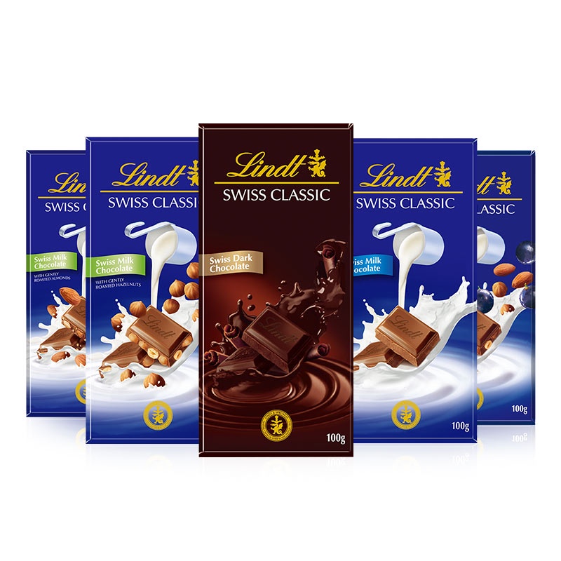 Socola Lindt Swiss Classic Thanh 100g 7 Vị