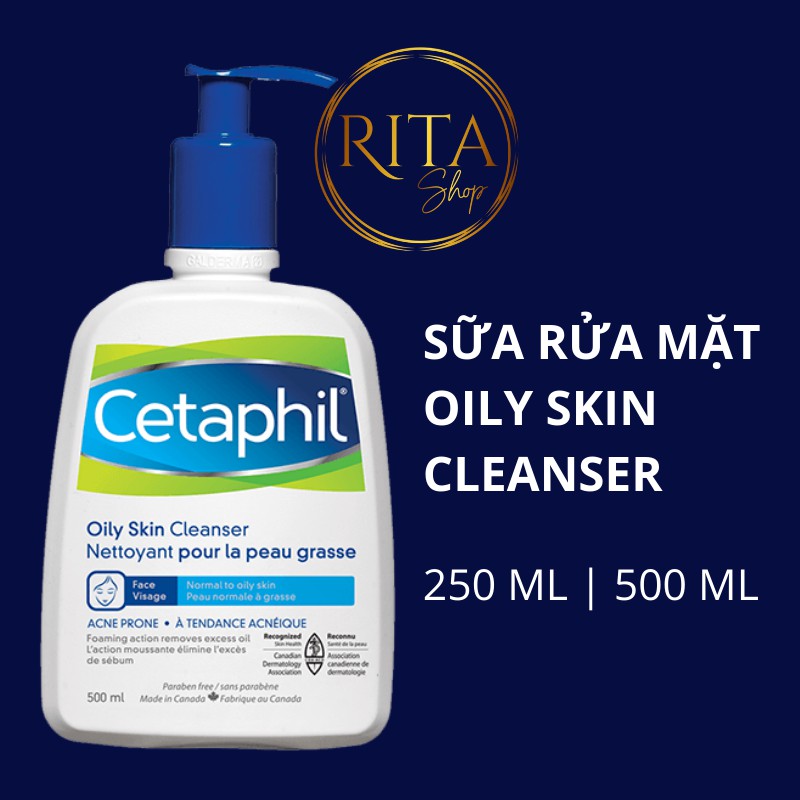 [HÀNG NỘI ĐỊA CANADA] Sữa rửa mặt cho da dầu Cetaphil Canada Oily Skin Cleanser 500 ml - Sửa rửa mặt Centaphil