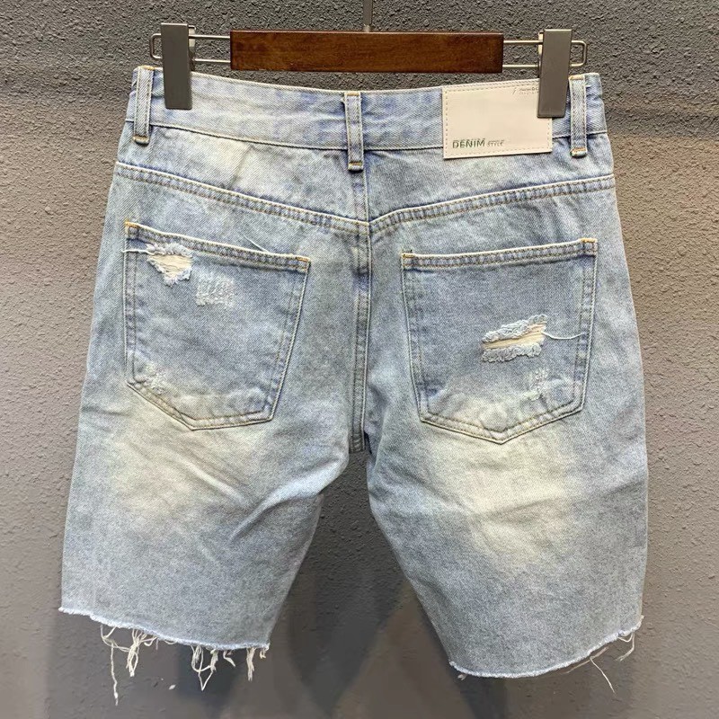 Quần Short Jean Nam rách thương hiệu Muradfashion, Quần Bò Ngố Nam không co giãn cao cấp mẫu mới hot trend 2021 SJNA0707