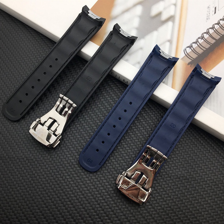 Dây Đeo Đồng Hồ Bằng Cao Su Silicone Đầu Cong 20mm Cho Ome GA Strap Seamaster 300 AQUA TERRA AT150 8900