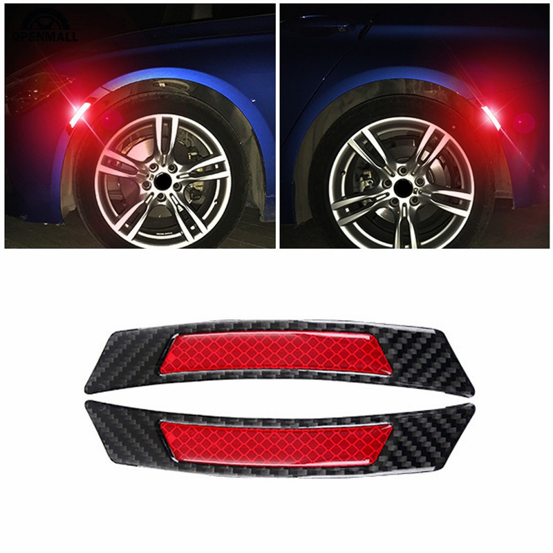 Set 2 miếng dán phản quang cảnh báo an toàn dành cho bánh xe hơi