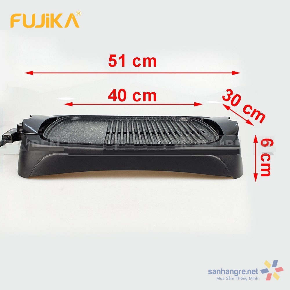 Bếp Nướng Điện mặt bếp tháo rời Fujika FJ-EG3620 Công Suất 2000W, 5 mức chỉnh nhiệt-Hàng chính hãng