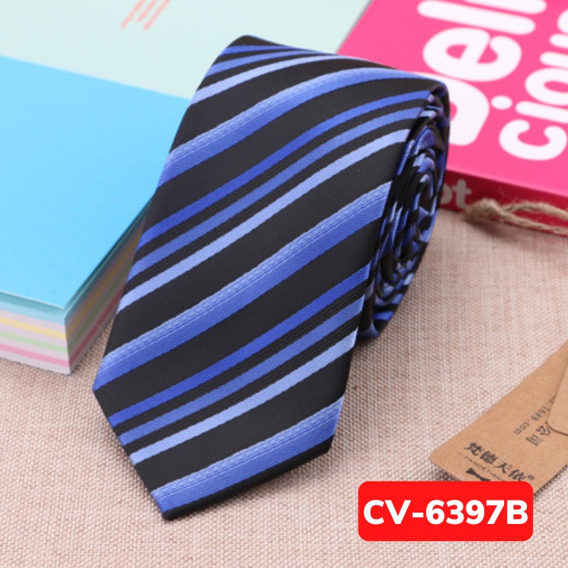Cà vạt nam 6cm, Khăn cài túi áo vest cùng màu phong cách thời trang trẻ, dành cho chú rể, MC, dự tiệc, chụp ảnh CV-6397