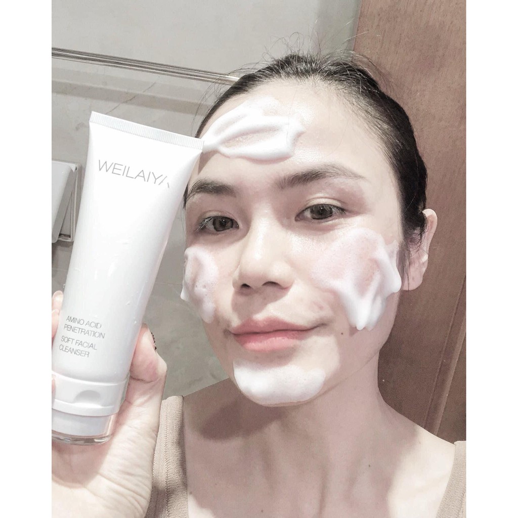 Sữa rửa mặt sạch dịu nhẹ WEILAYA AMINO ACID PENETRATION SOFT FACIAL CLEANSER