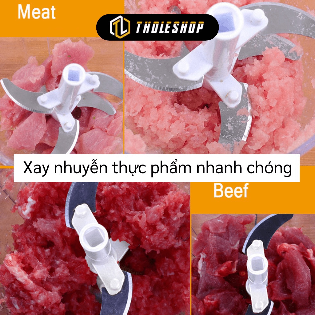 [SGD] Máy Xay Tỏi Cầm Tay - Máy Nghiền Tỏi, Ớt, Thực Phẩm Đa Năng Loại Lớn 5 Lưỡi 900ml  9869