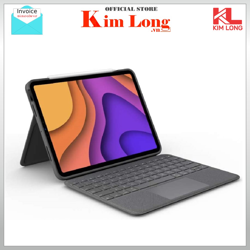 Bao da bàn phím Logitech Slim Folio Touch cho iPad Air 4 I iPad Pro 11inch (1, 2) - Chính hãng