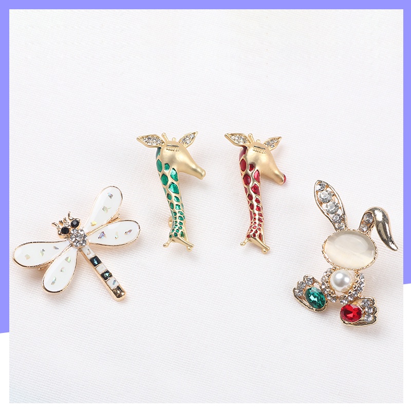 Trâm Cài Áo Hình Động Vật Thỏ Hươu Nai Hoạt Hình Dễ Thương Chất Lượng Cao