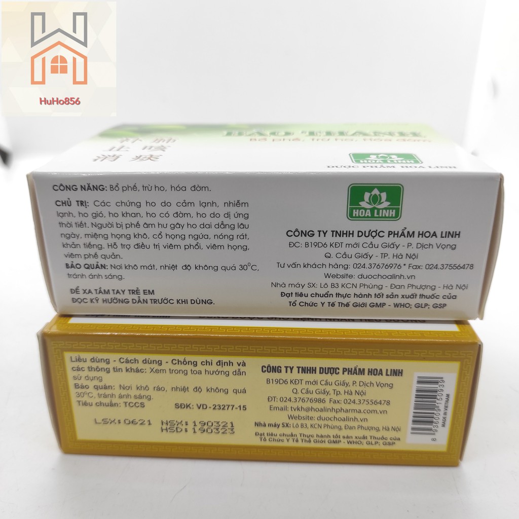 Viên Ngậm Bảo Thanh - Bổ Phế Giảm Ho Hết Đờm - Hộp 20 viên