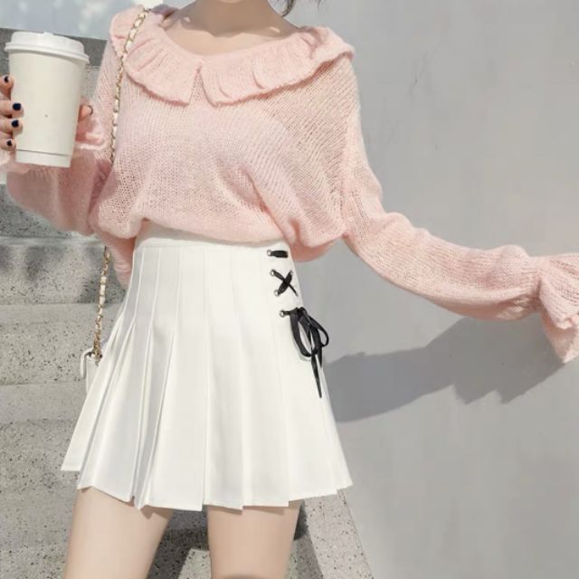 Chân váy tennis xỏ dây xinh