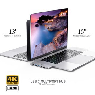 USB hub type c chuyển đổi cho macbook pro hdmi SD USB-C  AnnBos 7-in-1 Type C Hub Nhap My Hàng chính hãng