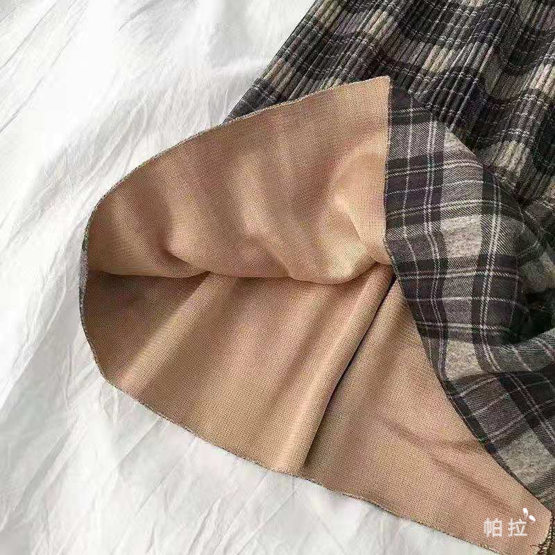 Kẹp Tóc Pala Pala Pala Chất Lượng Cao✨ Chân Váy Len Xếp Ly Sọc Ca Rô Lưng Thun Cao Thời Trang Thu Đông Nhật Bản Dành Cho Nữ