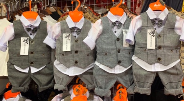 Bộ công tử kẻ cho bé trai 9-23kg