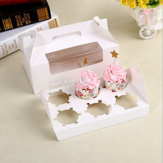 Hộp đựng bánh cupcake 4 ô, 6 ô (Giá bán 10 cái)