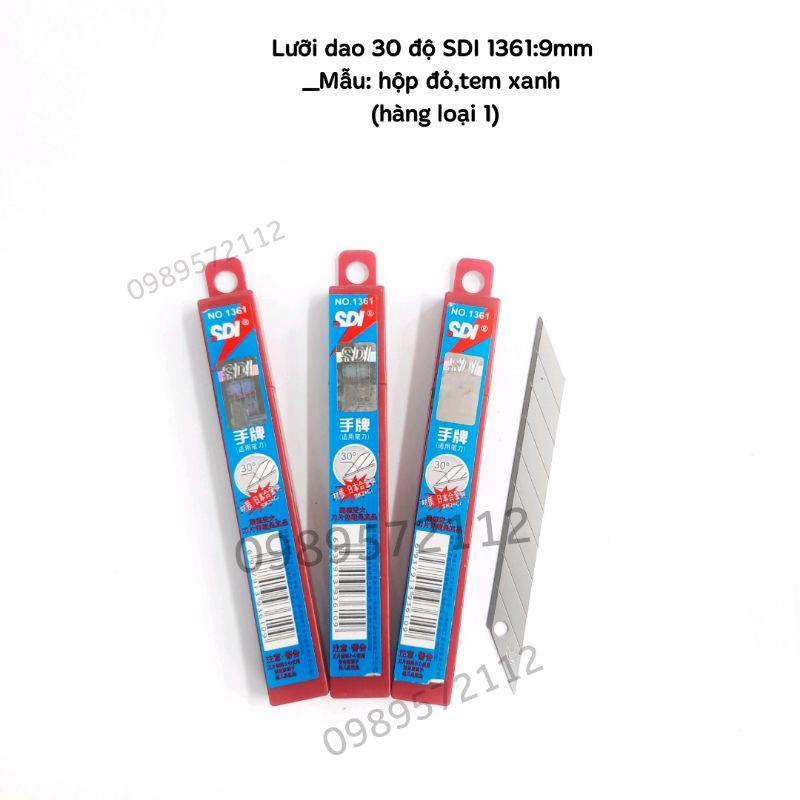 Lưỡi dao trổ,dọc giấy 30 độ SDI 1361-9mm (10 cái)