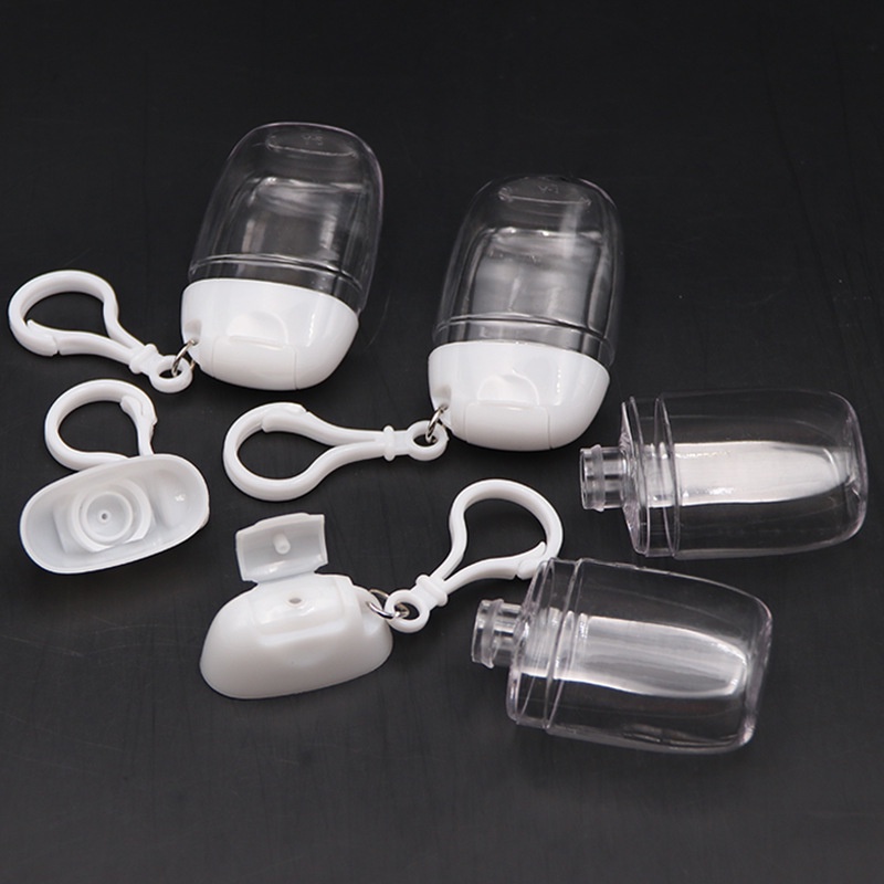 Chai Nhựa Rỗng Trong Suốt 30ml Có Nắp Lật Kèm Móc Đựng Tinh Dầu Mang Đi Du Lịch