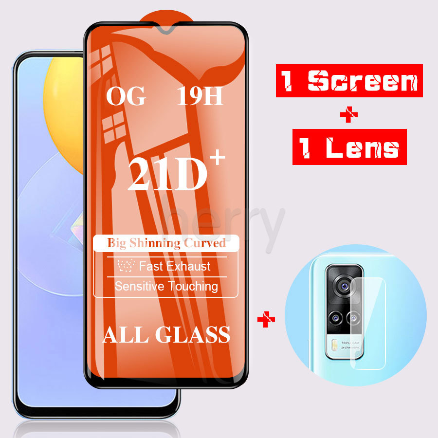 Kính 2 trong 1 HD cho Vivo V20 Se V19 Neo V17 V15 V11 S1Pro Y11 Y15 Y31 Y12S Y17 Y19 Y91C Y91I Y95 Y20 Y20I/S/G Y30 Y50