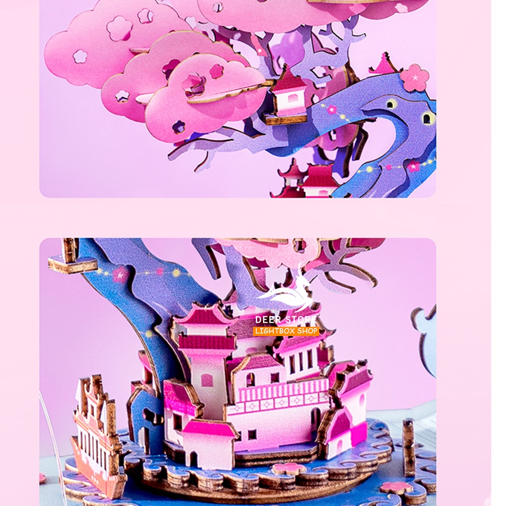 Mô hình Hộp nhạc DIY MUSIC BOX - Robotime AMU06X | Đồ chơi lắp ráp gỗ 3D. Quà Tặng Tự Làm