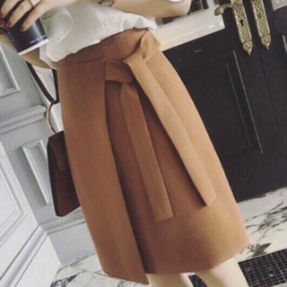 [CHÂN VÁY GIẤU BỤNG] Chân Váy Chữ A Vạt Lệch Buộc Nơ