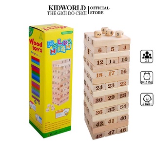 Đồ Chơi Rút Gỗ Số 48 Thanh Cỡ Lớn, Trò Chơi Tương Tác Giải Trí Nhóm Từ 2-4 Người Chơi
