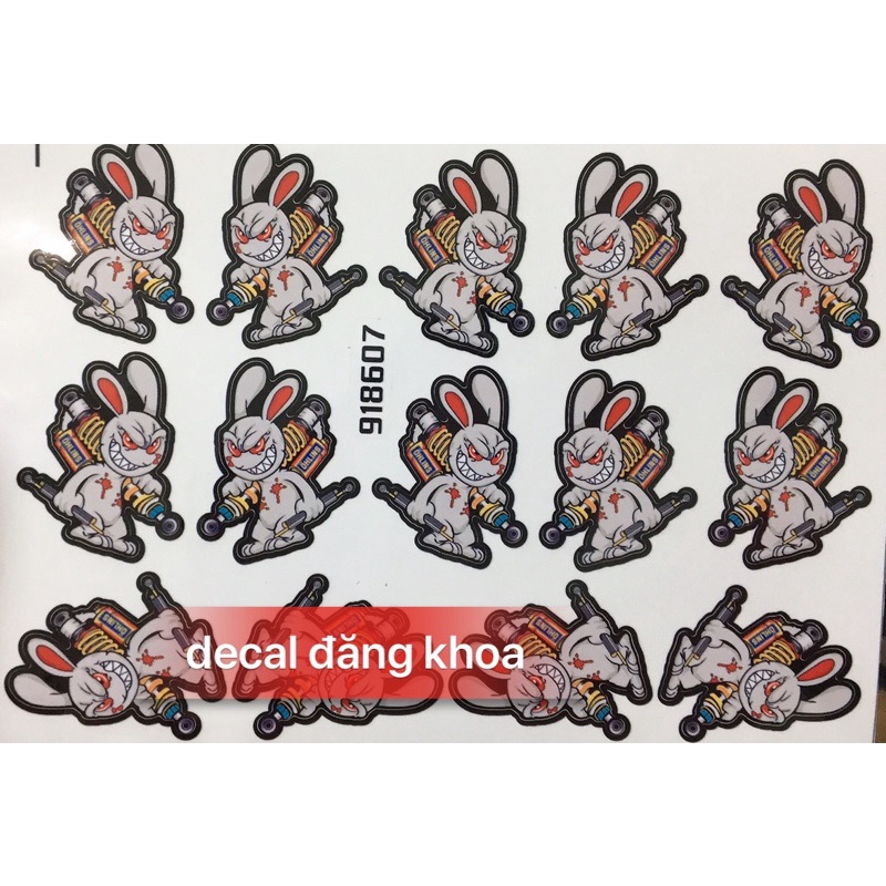 Tem logo Thỏ xám OHLINS đẹp tem chống phai màu