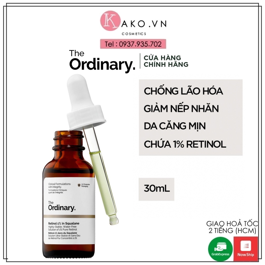 Tinh chất chống lão hóa The Ordinary Retinol 1% In Squalane, 30ml