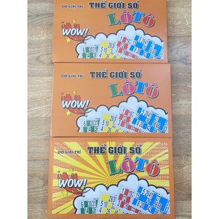 Hộp trò chơi cờ giải trí Lô Tô 90 số hàng Việt Nam - Bộ đồ chơi Cờ LOTO hộp giấy