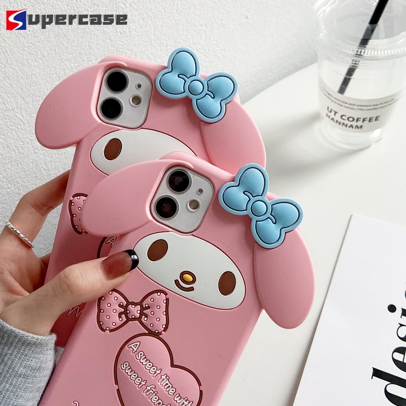 Ốp điện thoại silicon mềm họa tiết hoạt hình Melody màu hồng cho Xiaomi Mi 10 Pro Lite 5X Redmi Note 8 7 Pro K30 Pro